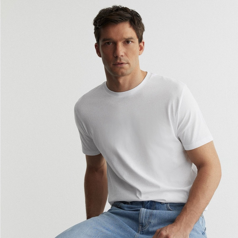 Reiss Bless White Crew Neck Tailored Fit T-Shirt | Men’s XL